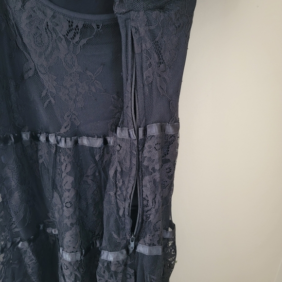 Cosmic Aura Dress Tiered Black Lace Babydoll New Size Small Hot Topic #1741 - Picture 6 of 12